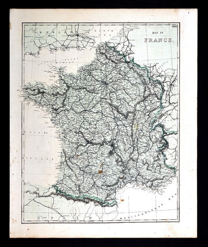 1876 mappa francia - mappa, di