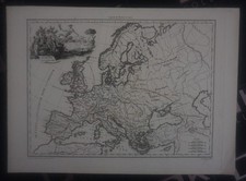 FRANCIA c.1740 Europa fisico