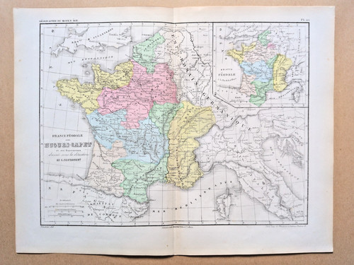 1852 antica mappa - in, lingua