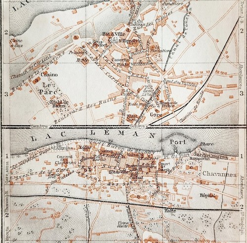 Mappa thonon evian francia - thonon,