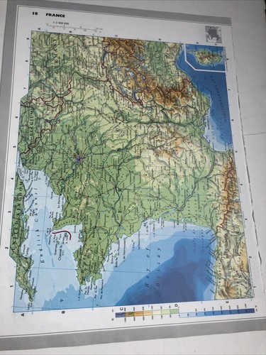 1996 mappa della francia - mappa,