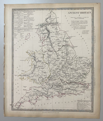 1844 mappe dell antica britain - mappe,