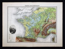 1880 Mappa dei Pigeoni Francia