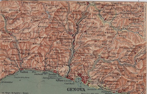 Genova cartina fisica della - #genova:,