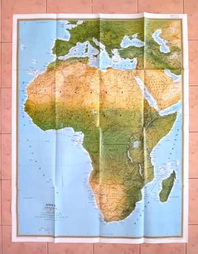 Mappa africa fisica 100x70cm - africa,
