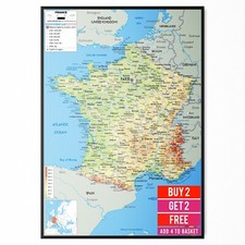 Mappa di Francia Poster
