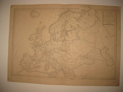 Antica mappa francese - mappa, 1875
