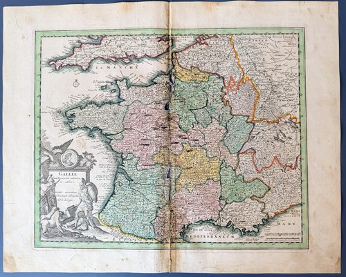 1718 weigel gallia - mappa, della