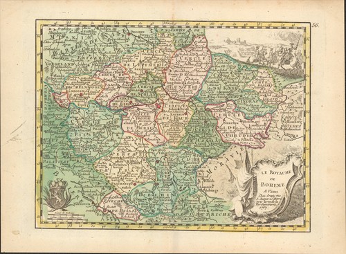 1767 regno boemia mappa - regno,