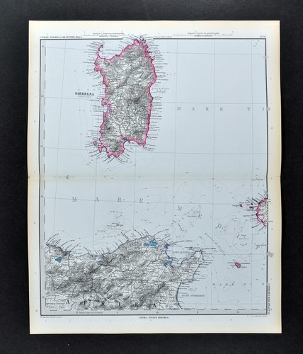 1892 mappa stieler sardegna - mappa,