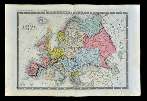 1860 ansart mappa fisica - 1860,