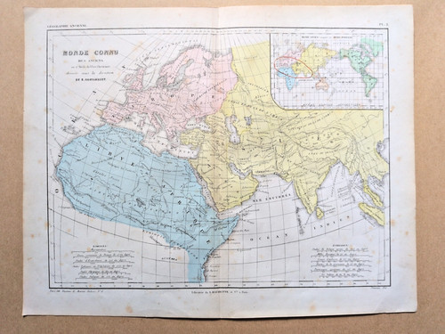 Antica mappa lingua - antica,