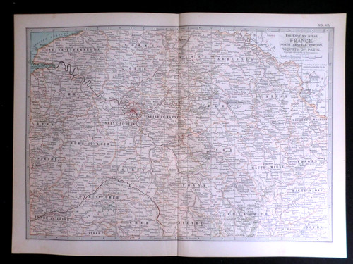 Mappa edoardiana della francia - mappa,