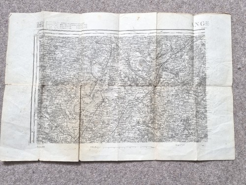 Antica mappa angers - mappa, di