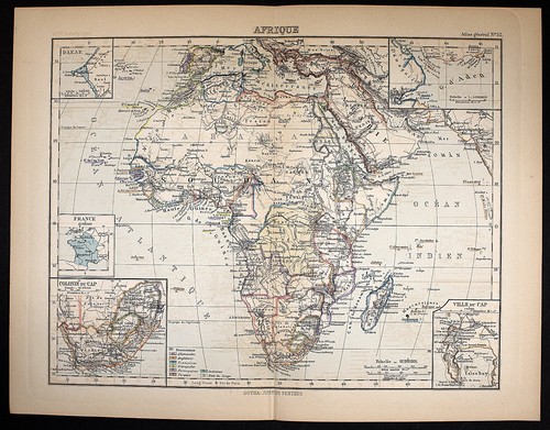 Antica mappa africa - mappa, justus