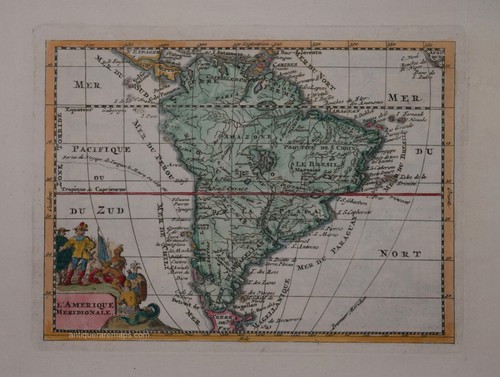 Una vera mappa antica sud - mappa,