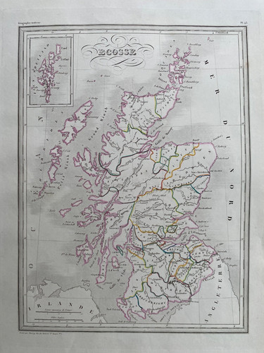 1823 mappa antica écosse - 1823, antica: