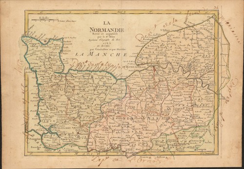 1767 normandia francia mappa - 1767,