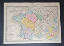 Mappa antica (1862) - Francia