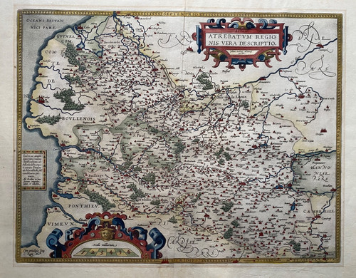 Mappa antica 1584 artois - antica,