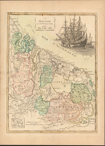 1767 olanda mappa antica - olanda,