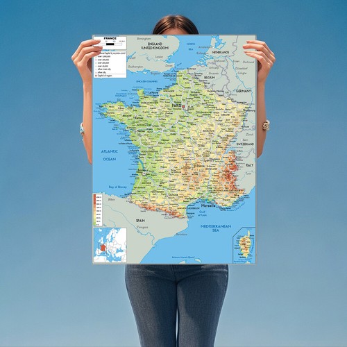 Mappa parete a3 della - a1,