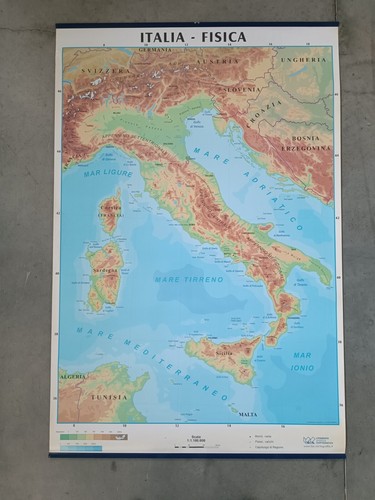 Cartina italia pol fisica - italia, pol./fisica