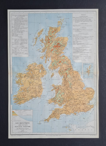Antica mappa 1882 isole - 1882,