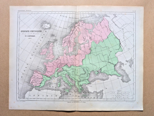 Antica mappa dell europa - antica,