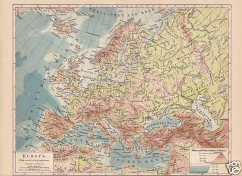 Europa flüsse gebirge fisica - europa,