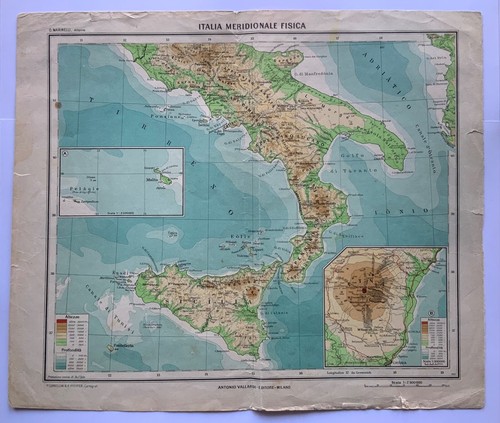 Cartina italia meridionale - italia,